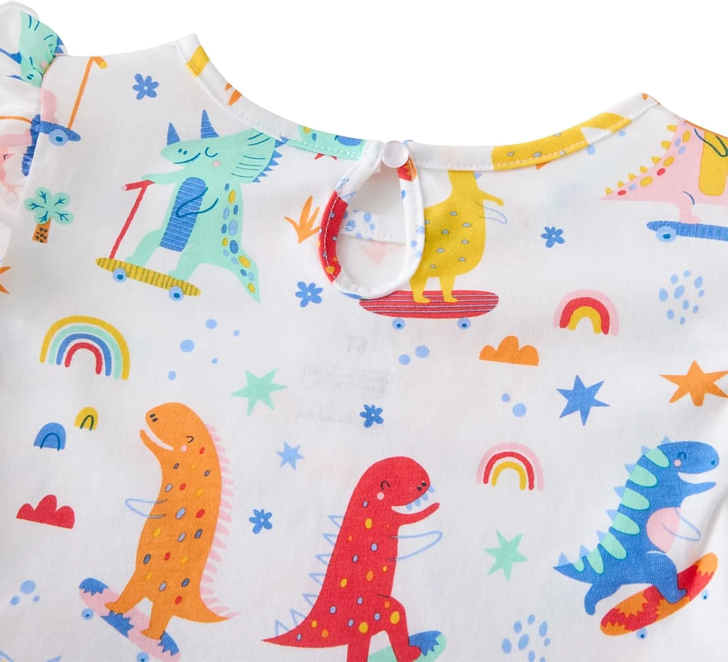 Toddler Girls Dress Ruffle Sleeve Casual Print Dresses Kids Summer Clothes 3-8 Years