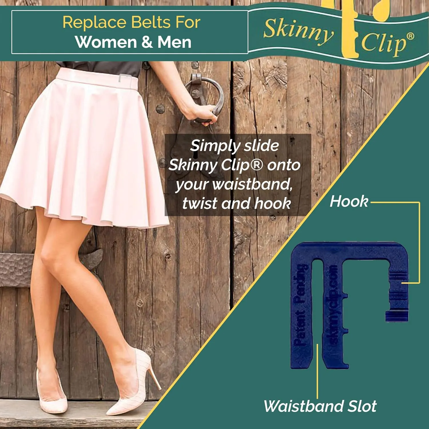Waist Band Tightener - Replace Belts For Women & Men  4 Pack
