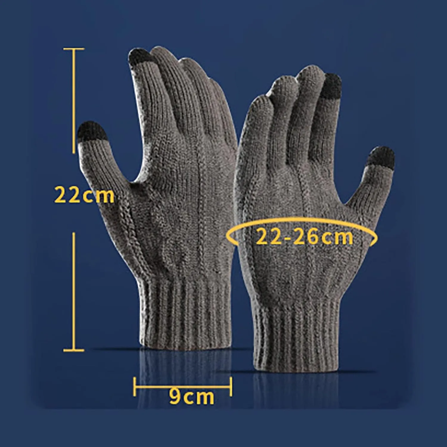 Winter Touchscreen Gloves Men Women Warm Thermal Gloves, Cold Weather Gloves for Running Cycling Hiking Driving