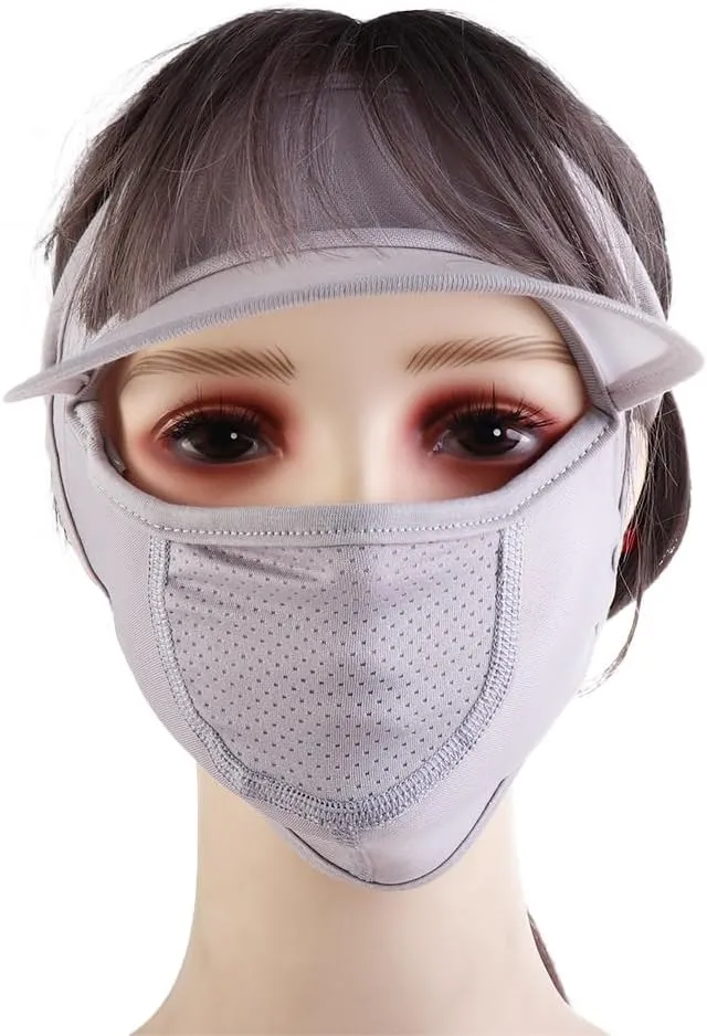 Women Face Cover Summer Sunscreen Face Gini Mask Face Mask Eye Protection UV Protection Veil Sun Hats for Driving Cycling
