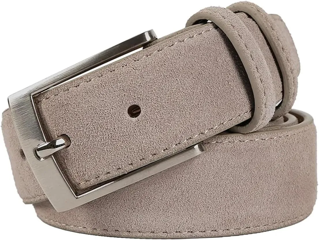 Yeuyyben Sude Belts Cow Leather For Man And Lady Jeans Luxury Classic Genuine Leather Sude Belts