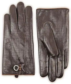 YISEVEN Winter Men's Lambskin Leather Gloves Touchscreen