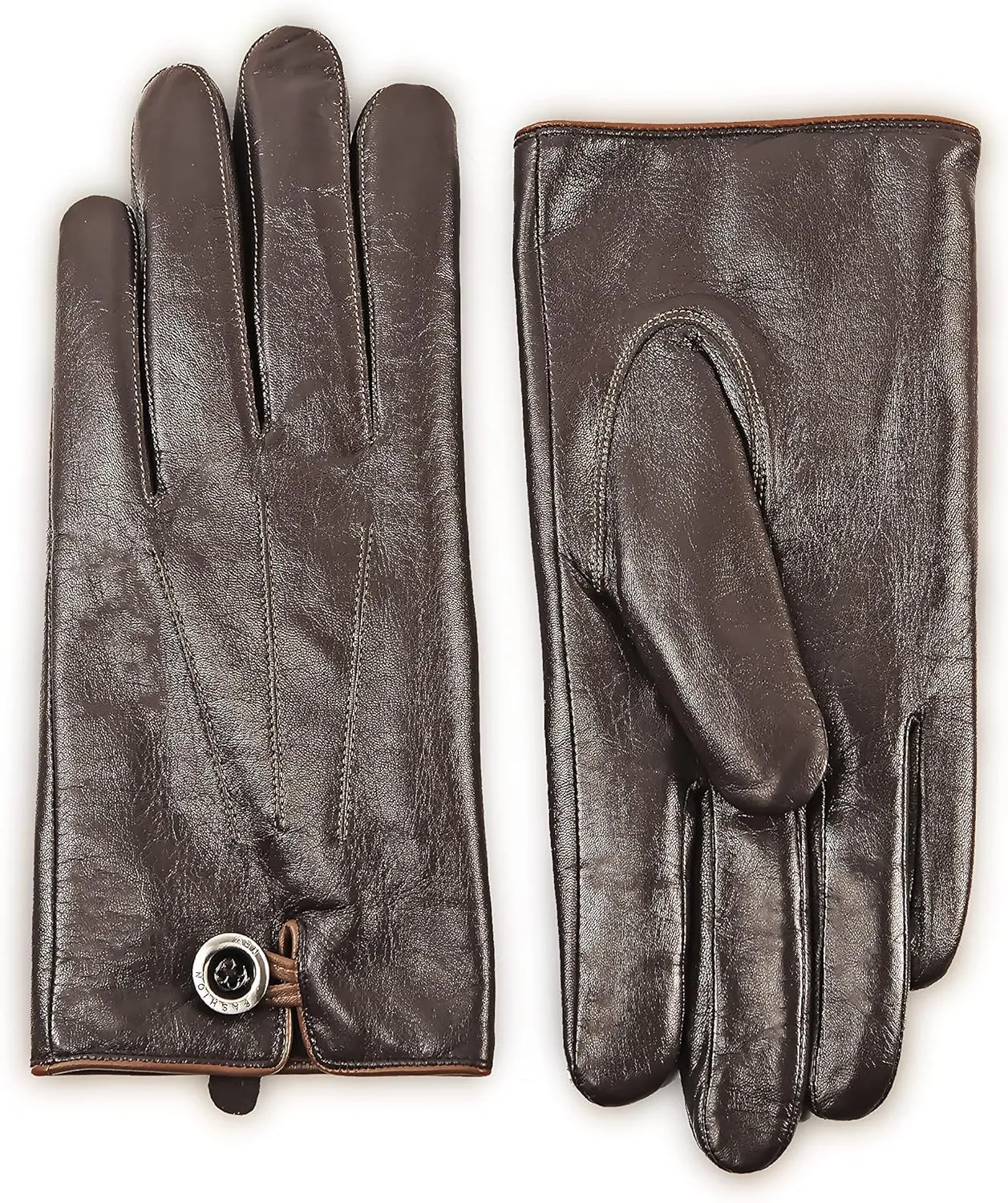YISEVEN Winter Men's Lambskin Leather Gloves Touchscreen