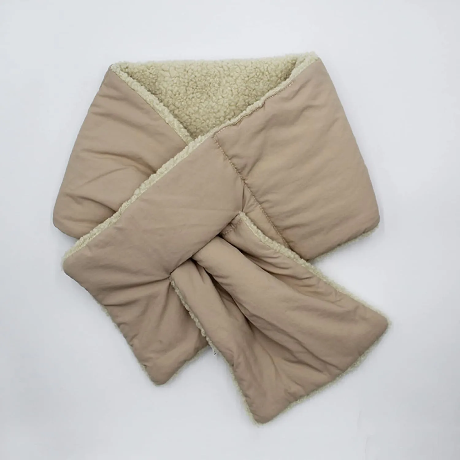YOLAI Women Men Neck Warmer Lamb Fleece Scarf Outdoor Windproof Warm Solid Scarf Thickening Chunky Winter Scarves